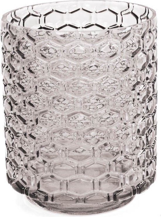 Vase Nid d'Abeille Housevitamin - Glas Fumé - 12x15 cm