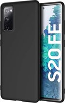 Dun TPU Hoesje Zwart Geschikt voor Samsung Galaxy S20 FE | Back Cover Mat Zwart | Flexibel | Lichtgewicht | Ultra Dun