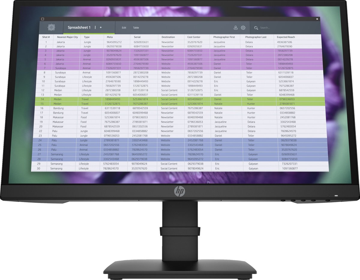 HP P22 G4 54,6 cm (21.5) 1920 x 1080 Pixels Full HD Zwart