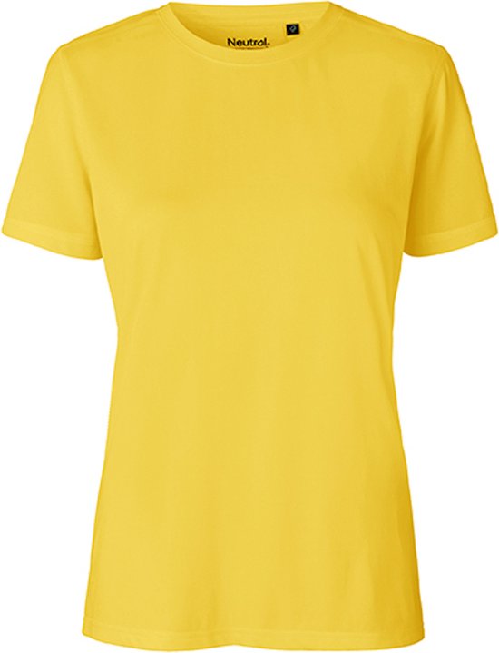 Chemise de sport femme 'Performance' à manches courtes Yellow - S