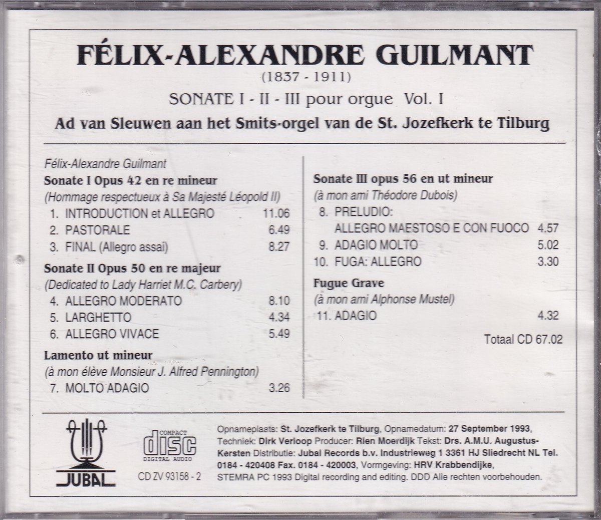 Felix-Alexandre Guilmant - Ad van Sleuwen aan het Smits-orgel van de St.  Jozefkerk te... | bol