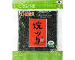 DAECHUN (Choi's1) Biologische Sushi Nori, hersluitbaar, goudgehalte, product van Korea, biologisch 50 vellen, 125 gr