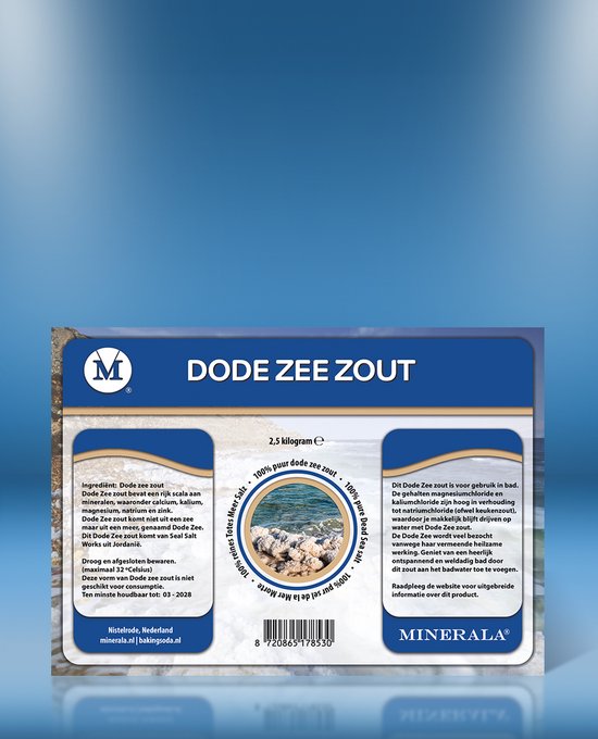 Minerala Dode Zee zout 2,5 kg fijne korrel