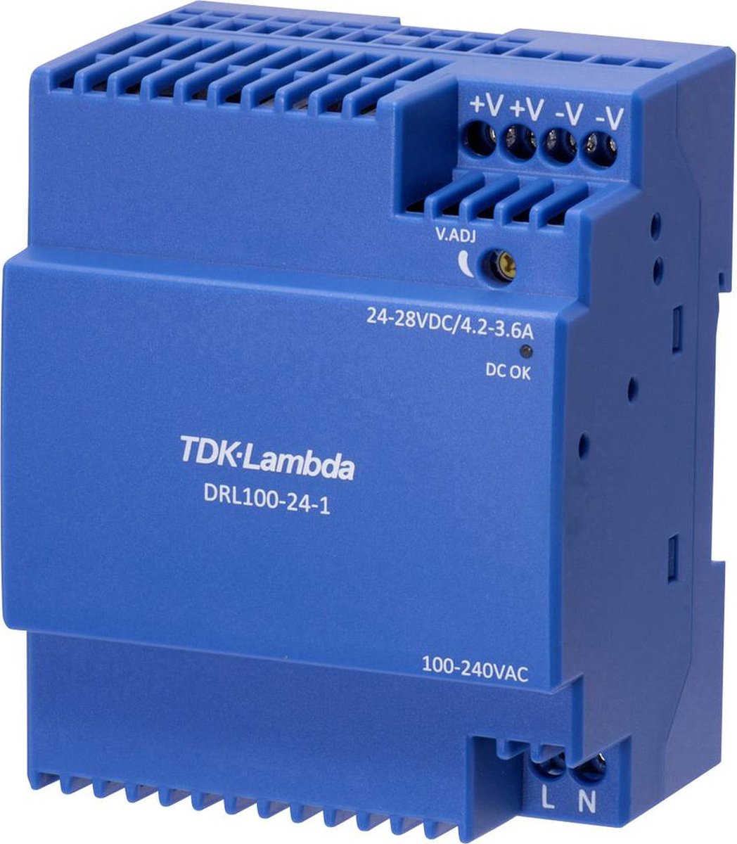 TDK-Lambda DRL100-24-1 DIN-rail netvoeding 24 V 3.67 A 100.8 W Inhoud 1 stuk(s)