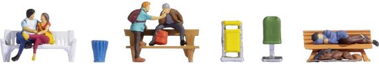 Foto: Noch 15110 h0 bouwvakkers figuren geverfd staand