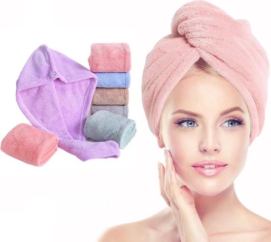 Haarhanddoek Roze • Hoofdhanddoek • Hair towel • Sneldrogende handdoek • Haartulband • Haardroger • Haar handdoek • Handdoek
