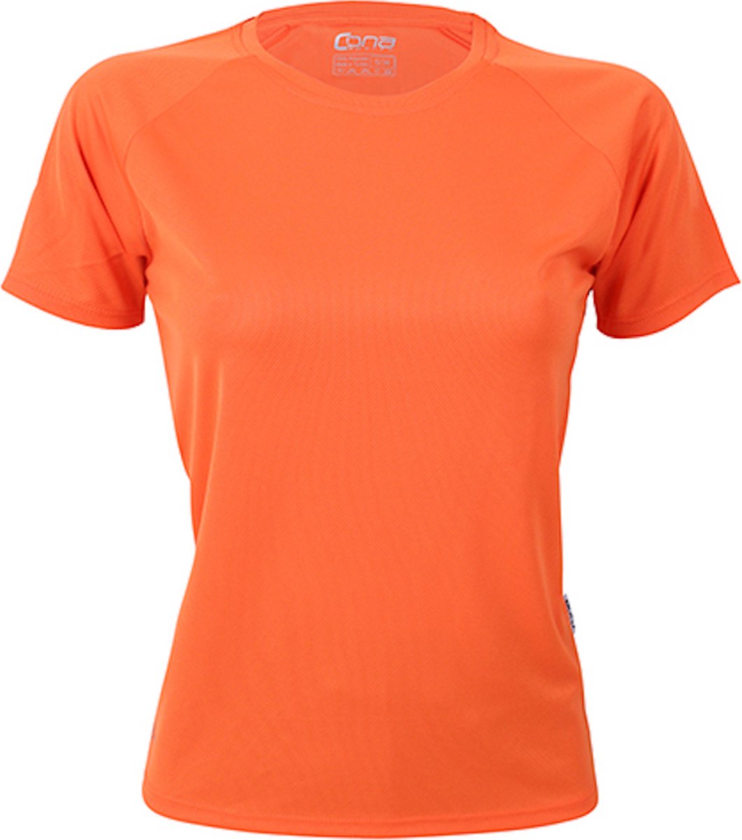 Damessportshirt 'Tech Tee' met korte mouwen Orange - XS