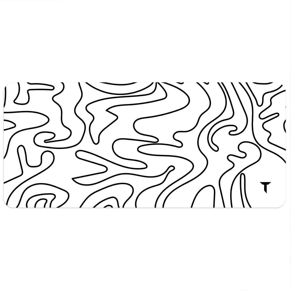 Tommiboi muismat - Topo collectie Wit- xxl muismat - 90x40 cm – Anti-slip – Grote Muismat