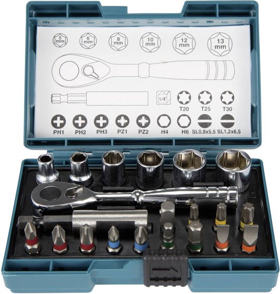 Jeu d'outils (76 pièces) en coffret - MAKITA E-10899 : : Bricolage