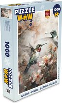 Puzzel Kolibrie - Vogels - Bloemen - Planten - Legpuzzel - Puzzel 1000 stukjes volwassenen