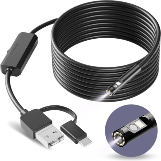 Industriële Endoscoop Met Dubbele Camera En 360° Draaiende Lens Professionele Inspectiecamera Endoscoop Inspectie Camera Inclusief 32gb Micro Sd Zwart Industriële Endoscoop Met Dubbele Camera En 360° Draaiende Lens Professionele Inspectiecamera Endoscoop Inspectie Camera Inclusief 32gb Micro Sd Zwart