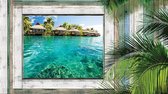 Fotobehang - Vlies Behang - 3D Tropisch Uitzicht op Hawaii - 368 x 254 cm