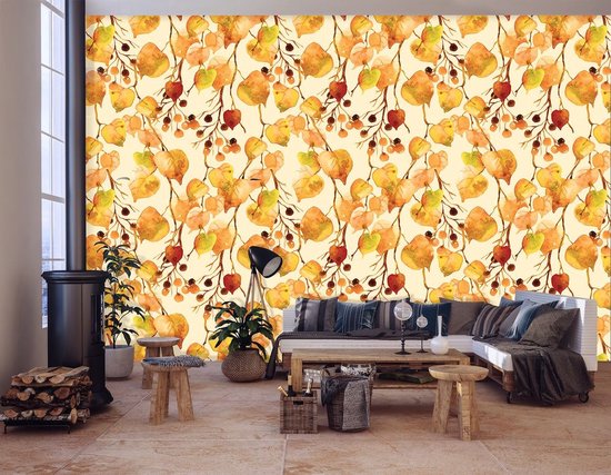 Papier peint photo - Papier peint intissé - Feuilles d'automne - 208 x 146 cm