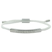Armband voor moeder - Gegraveerd met 'LIEFSTE MAMA' - Cadeau voor Moederdag/Verjaardag - Kleur Zilver & Wit