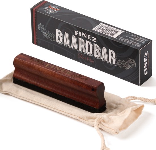 Finez Baardbar Red Oak - Onmisbaar bij jouw Baardtrimmer - Baardhaar Opruimer na het Scheren - Voor Compleet Baardverzorgingsets - Perfect Cadeau voor Man- Beschikbaar in 3 Kleuren