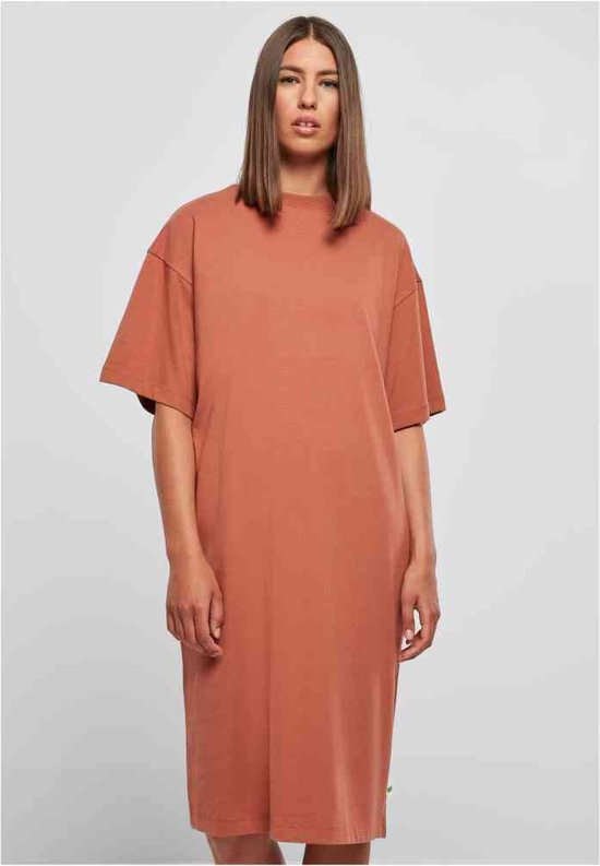Urban Classics - Organic Long Oversized Tee Korte jurk - XS - Oranje