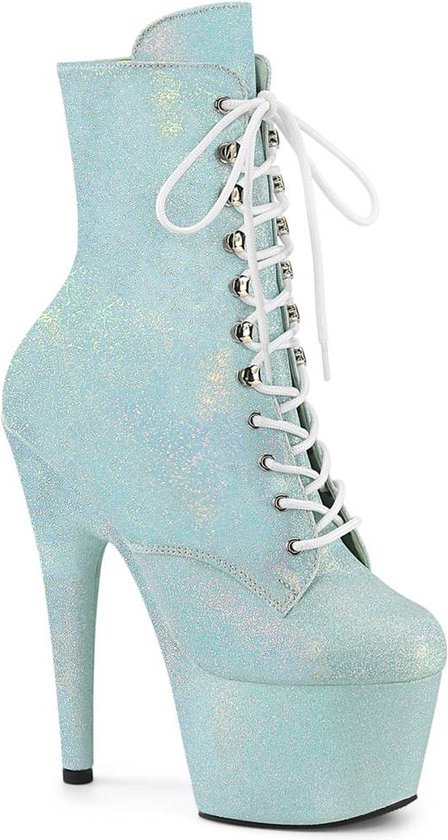 Pleaser - ADORE-1020SDG Plateau Laarzen, Paaldans schoenen - US 10 - 40 Shoes - Blauw