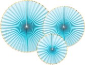 Partydeco - Honeycomb Yummy Light Blue ( 3 stuks)
