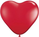 Qualatex - 6 inch ballon hart Jewel Ruby Red 100 stuks