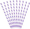 Partydeco - Rietjes Stripes Wit/Lavendel (10 stuks)