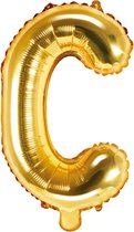 Partydeco - Folieballon Goud Letter C (35 cm)