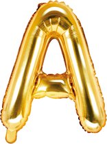 Partydeco - Folieballon Goud Letter A (35 cm)