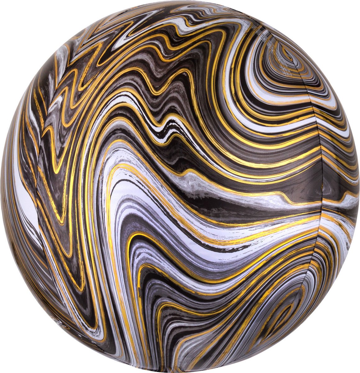 Amscan - Folieballon ORBZ Marble Black (45 cm)