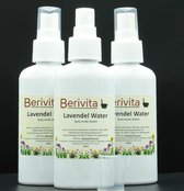 Lavendelwater 3x100ml Spray 100% Puur - Hydrosol, Hydrolaat van Lavendel Bloemen - Gezicht en Body Mist - Natuurlijke Toner