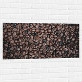 Muursticker - Grote Hoop Koffiebonen - 100x50 cm Foto op Muursticker