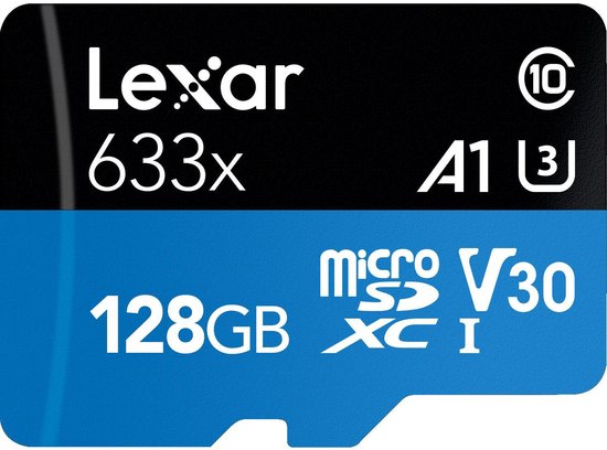 Lexar High Performance 633x microSDXC 128GB - met adapter - Lexar
