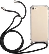 Apple iPhone 6/6S Plus Anti Shock silicone/TPU back cover/Transparant hoesje met koord + gratis screen protector
