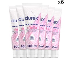 Durex Glijmiddel Natural - Extra Sensitive - 100% natuurlijk - 100ml x6