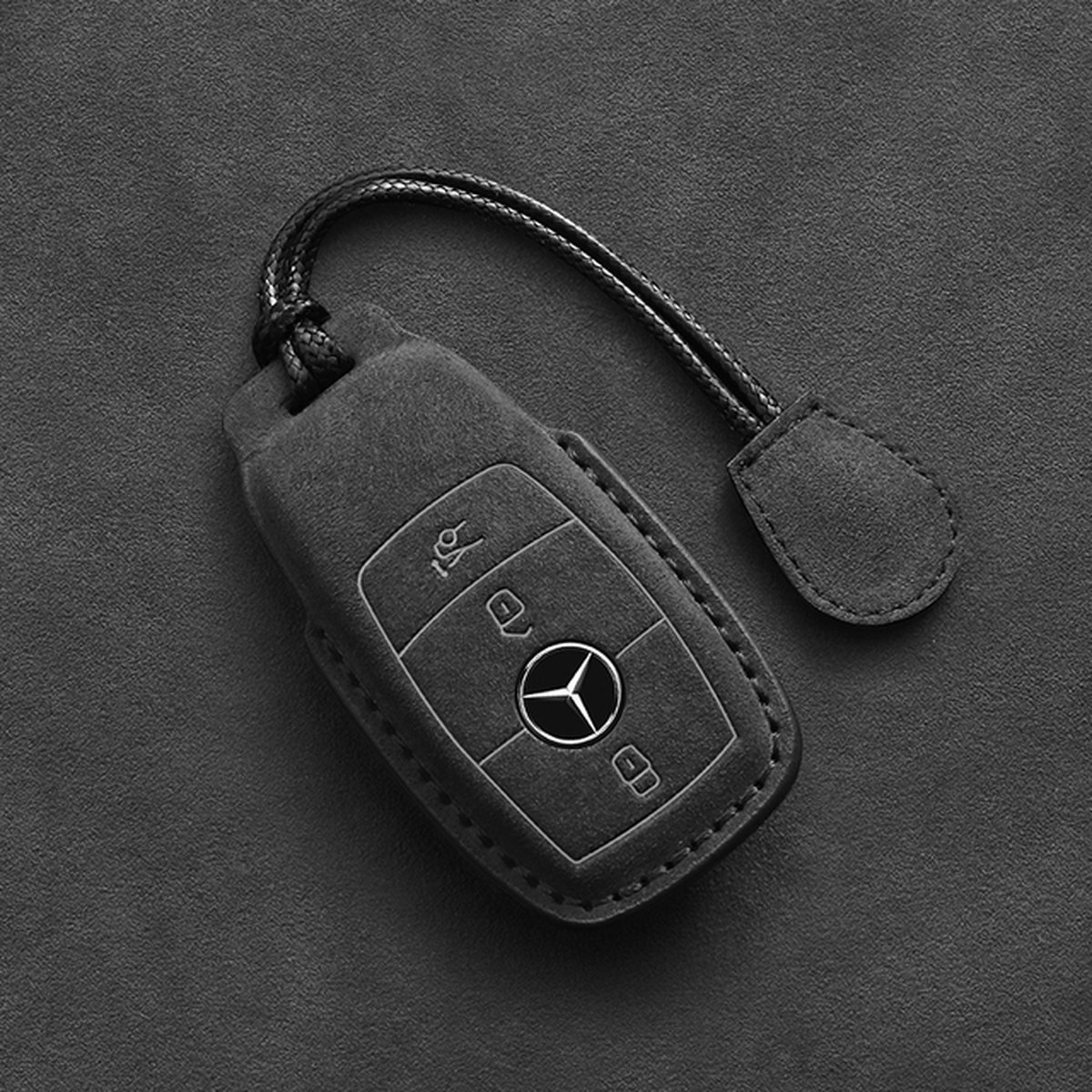 ontto Lederen autosleutelhoes cover past voor BMW i3 i8 2014 2016 2017 2018 autobediening sleutelhanger beschermhoes sleuteletui sleutelbox 4 toetsen bruin