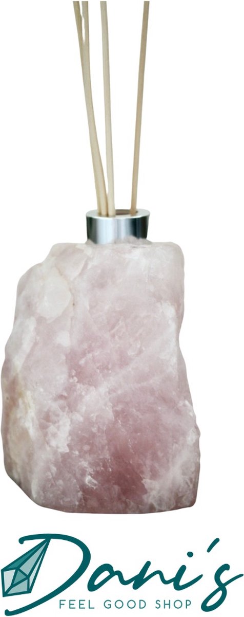 Goedkoopste Edelsteen diffuser | Rozenkwarts | Gratis geurstokjes | Dani's Feel Good Shop