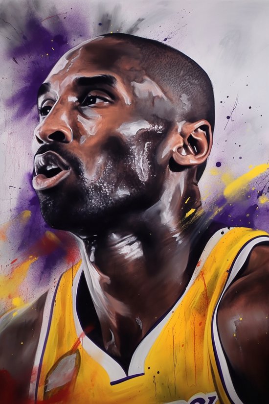 Basketbal Poster - Kobe Bryant Poster - Kobe - Lakers - Abstract Poster - 51x71 - Geschikt om in te lijsten