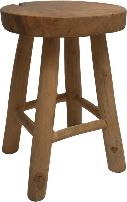 Tabouret escabeau en manguier et fer