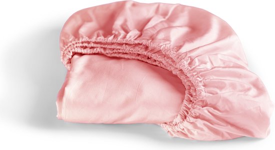 Dimanches de Cinderella - Hoeslaken (jusqu'à 25 cm) - Satin - 80x200 cm - Rose Pink