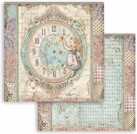 Stamperia International Chipboard Through The Looking Glass - Foglio 15x30 Cm Per Scrapbooking - Foto 11