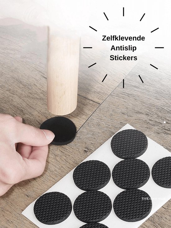 Foto: Waledano zelfklevende antislip pads 30 stuks pads tafel stoel bank zelfklevende meubel onderzetters anti kras vilt vloer beschermers rubber stoel beschermer anti slip stoelpoot plakvilt tafel onderzetter stickers beschermv