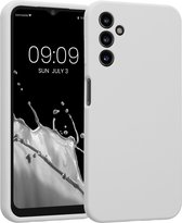 kwmobile telefoonhoesje geschikt voor Samsung Galaxy A14 5G - TPU backcover met siliconen coating - Smartphone case in mat wit