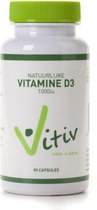 Vitiv Vitamine D3 90 capsules 1000IU