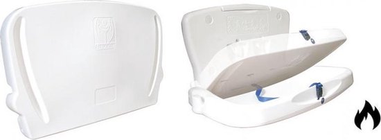 Vuurvast muur commode gemaakt van plastic en roestvrij metaal Vectair ...