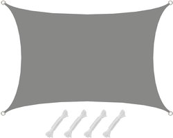 UPF50 + UV Sun Voile 3x4 m Polyester rectangle gris Répulsif Water résistant aux intempéries