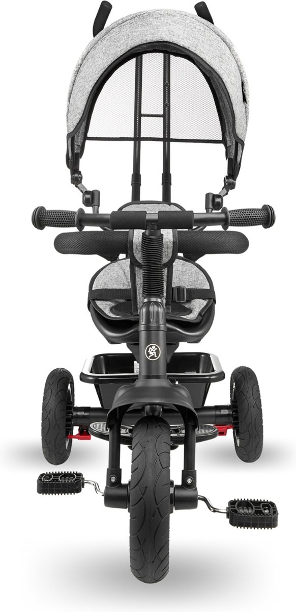 kinderdriewieler van 1 jaar tot 45 kg, Kinderfietsen, 1-4 jaar, Kinderfiets met duwstuur, Driewieler, handvat voor ouders, driewieler-4 in 1 (zwart