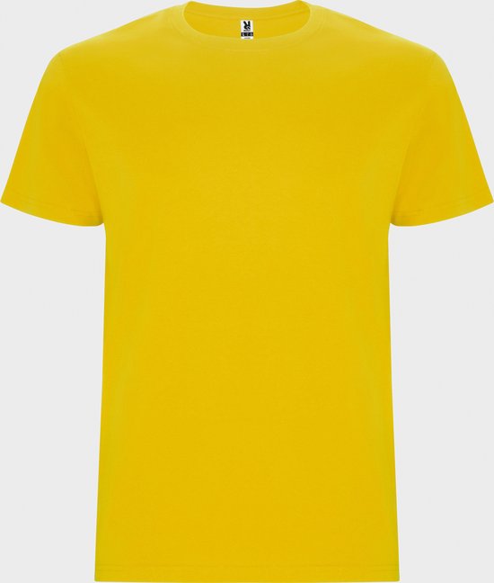 T-shirt unisex met korte mouwen 'Stafford' Geel - 9/10 jaar