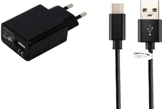 2A lader TUV gekeurd 2 m USB C kabel en thuislader stekker snoer Past ook  op Samsung.... | bol.com