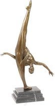 Bronzen beeld - Vrouwelijke Contortionist - Sculptuur - 58 cm hoog