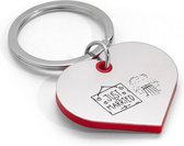 Akyol - just married sleutelhanger hartvorm - Trouwen - koppel - leuke cadeau voor pasgetrouwd stel