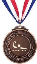 Akyol - waterpolo medaille bronskleuring - Watersport - beste speler - gegraveerde sleutelhanger - waterpolo accessoires - cadeau - gepersonaliseerd - watersport - sport - sleutelhanger met naam