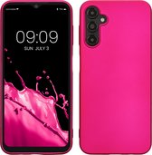 kwmobile telefoonhoesje geschikt voor Samsung Galaxy A14 5G - Hoesje voor smartphone - Back cover in metallic roze